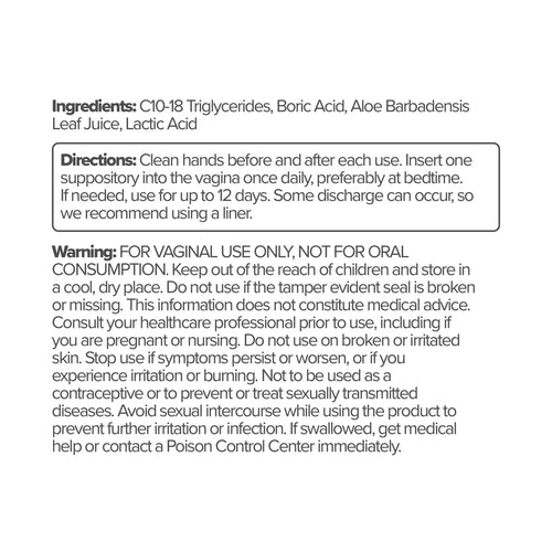 Veloura Boric Acid Vaginal Suppository